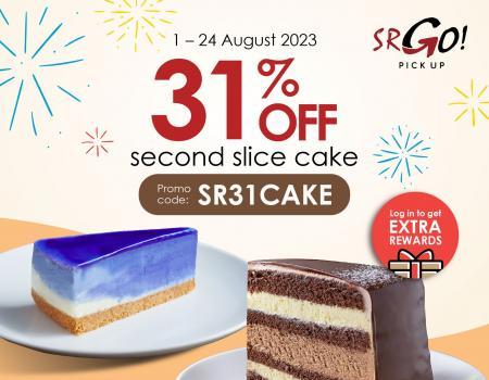 Secret Recipe SR Go 31% OFF 2nd Slice Of Cake Promotion (1 August 2023 - 24 August 2023)
