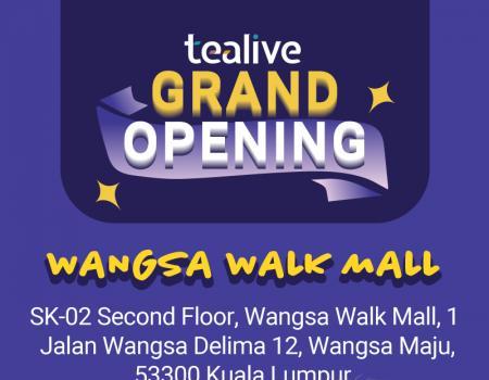 Tealive Wangsa Walk Mall Grand Opening Buy 1 FREE 1 Promotion (2 August 2023 - 6 August 2023)