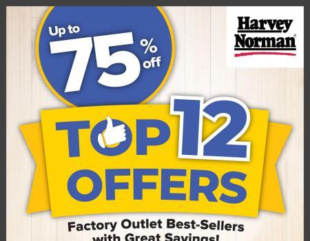 Harvey Norman Factory Outlet Top 12 Offers Up To 75% OFF (valid until 15 Aug 2023)