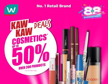 Watsons Cosmetics Up To 50% OFF Promotion (3 August 2023 - 8 August 2023)
