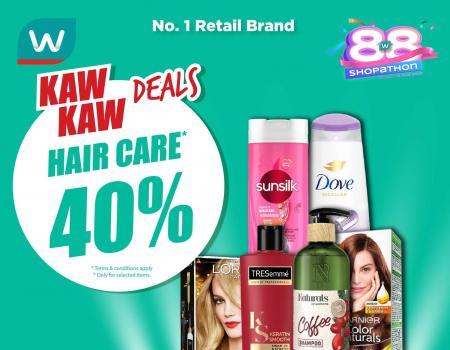 Watsons Hair Care 40% OFF Promotion (3 August 2023 - 8 August 2023)