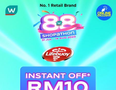 Watsons 8.8 Sale Lifebuoy Instant RM10 OFF Promotion (31 July 2023 - 14 August 2023)