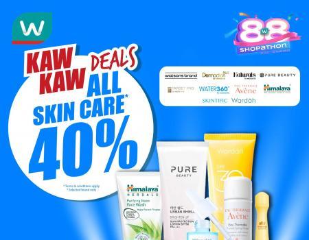 Watsons Skincare 40% OFF Promotion (4 August 2023 - 7 August 2023)