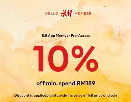 H&M 8.8 Member Exclusive Pre-Access Sale (7 Aug 2023)