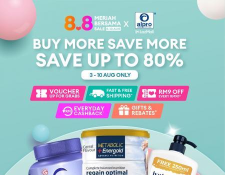 Alpro Pharmacy Lazada 8.8 Sale Save Up To 80% (3 August 2023 - 10 August 2023)