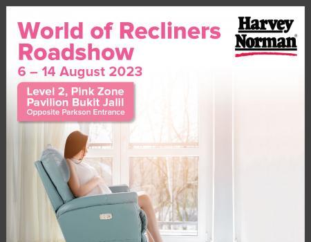 Harvey Norman World Of Recliners Roadshow Sale at Pavilion Bukit Jalil (6 August 2023 - 14 August 2023)