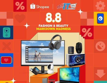 All IT Shopee 8.8 Sale Discount Up To RM888 OFF (8 August 2023)