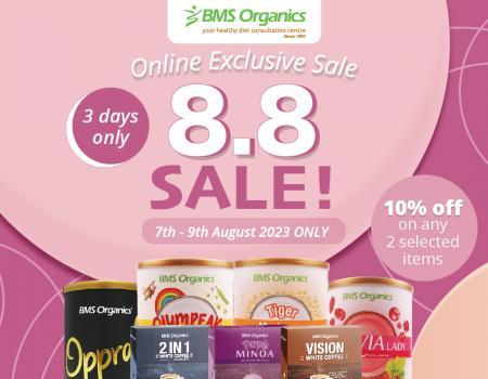 BMS Organics Online 8.8 Sale (7 August 2023 - 9 August 2023)