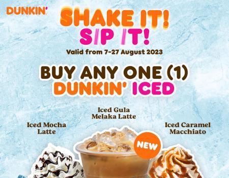 Dunkin' 50% OFF 2nd Cup Iced Coffee Promotion (7 Aug 2023 - 27 Aug 2023)