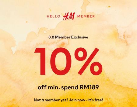 H&M 8.8 Member Exclusive Sale (8 Aug 2023)