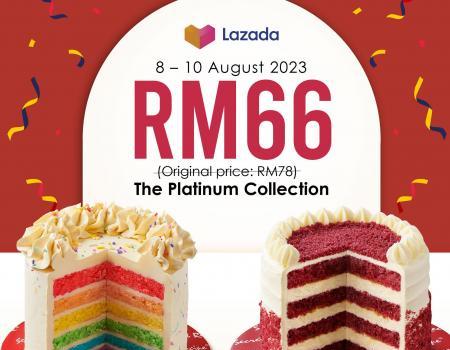 Secret Recipe Lazada 7.7 Sale RM66 The Platinum Collection Cake Promotion (8 August 2023 - 10 August 2023)