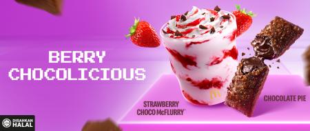 McDonald's Strawberry Choco McFlurry and Chocolate Pie