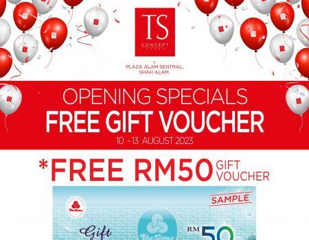 TS Concept Plaza Alam Sentral Opening FREE Voucher Promotion (10 August 2023 - 13 August 2023)