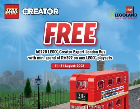 LEGOLAND FREE LEGO Creator Expert London Bus Promotion (11 Aug 2023 - 31 Aug 2023)
