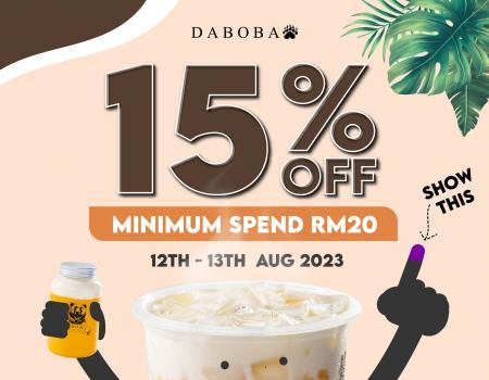 Daboba State Election (PRN 2023) 15% OFF Promotion (12 August 2023 - 13 August 2023)