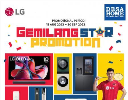 Desa Home Theatre LG Gemilang Star Promotion (15 Aug 2023 - 30 Sep 2023)