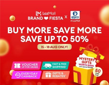 Alpro Pharmacy Lazada Brand Fiesta Sale Save Up To 50% (15 August 2023 - 18 August 2023)