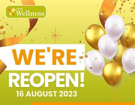 AEON Wellness AEON Mall Kinta City Reopening Promotion (16 Aug 2023 - 31 Aug 2023)