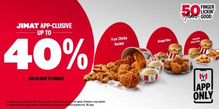 KFC Jimat App-Clusive Up To 40% OFF Promotion