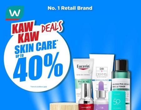 Watsons Skincare Up To 40% OFF Promotion (17 August 2023 - 21 August 2023)
