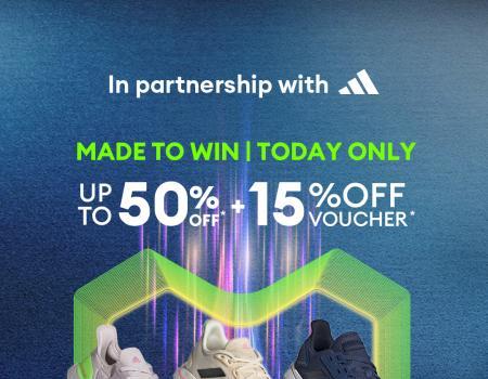 Adidas Lazada Super Brand Day Sale Up To 50% OFF + 15% OFF Voucher (18 August 2023)