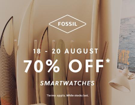 Fossil Special Sale 70% OFF Smartwatches at Johor Premium Outlets (18 August 2023 - 20 August 2023)