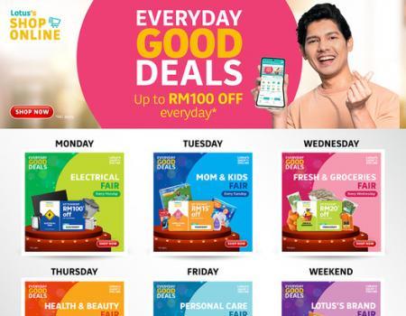Lotus's Online Everyday Good Deals Up To RM100 OFF