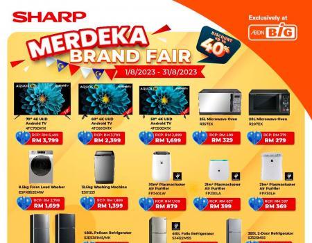 AEON BiG SHARP Merdeka Brand Fair Sale (1 August 2023 - 31 August 2023)