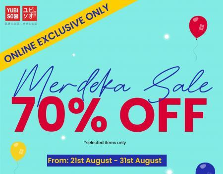 Yubiso Online Merdeka Sale 70% OFF (21 August 2023 - 31 August 2023)