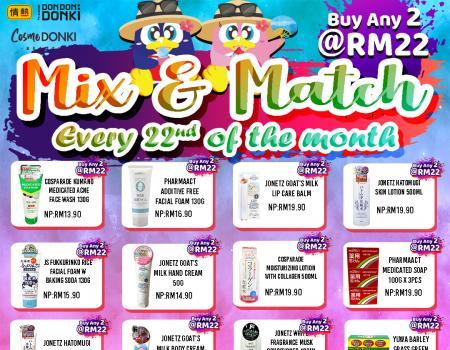 DONKI Sunway Pyramid & IOI City Mall CosmeDONKI Mix & Match Promotion (every 22nd Of The Month)