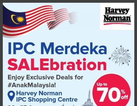 Harvey Norman IPC Merdeka SALEbration Up To 70% OFF (26 Aug 2023 - 27 Aug 2023)