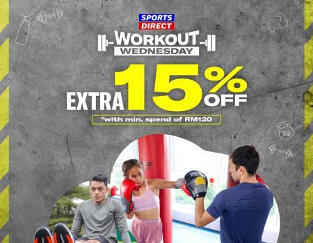 Sports Direct Online Workout Wednesday Sale Extra 15% OFF (23 August 2023)