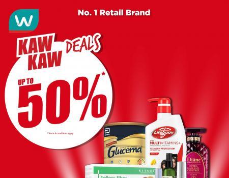Watsons Kaw Kaw Deals Sale Up To 50% OFF (24 August 2023 - 28 August 2023)