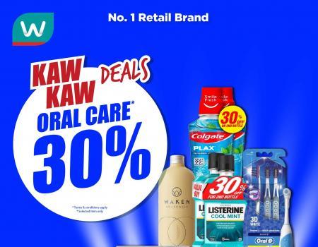 Watsons 30% OFF Oral Care Products Promotion (24 August 2023 - 28 August 2023)