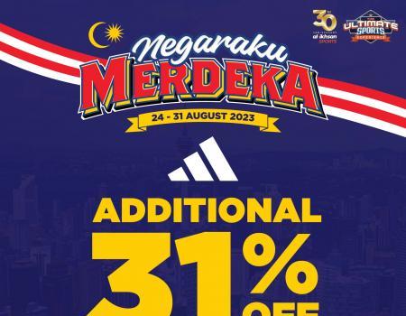 Al-Ikhsan Sports Merdeka Sale Adidas Additional 31% OFF Promotion (24 Aug 2023 - 31 Aug 2023)
