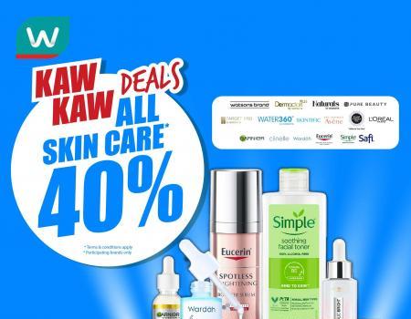 Watsons Skincare 40% OFF Promotion (25 August 2023 - 28 August 2023)