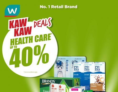 Watsons Health Care Products Up To 40% OFF Promotion (24 August 2023 - 28 August 2023)