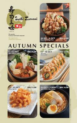 Sushi Zanmai Autumn Specials (28 September 2018 - 1 November 2018)