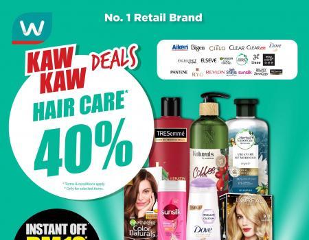 Watsons Hair Care 40% OFF Promotion (29 August 2023 - 4 September 2023)