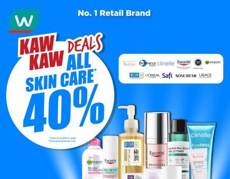Watsons Skincare 40% OFF Promotion (29 August 2023 - 4 September 2023)