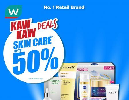 Watsons Skincare Sale Up To 50% OFF (29 August 2023 - 4 September 2023)