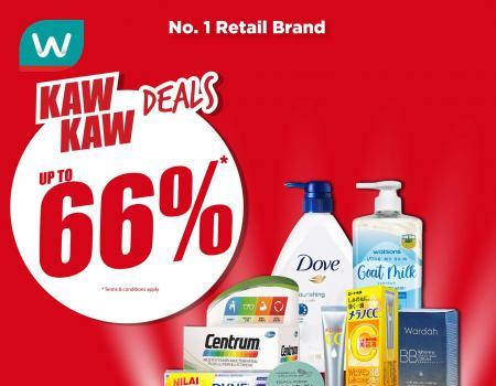 Watsons Kaw Kaw Deals Sale Up To 66% OFF (29 August 2023 - 4 September 2023)