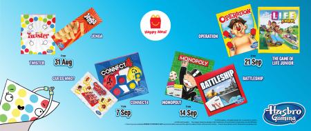 McDonald's Happy Meal FREE Hasbro Gaming Promotion (31 August 2023 - 27 September 2023)