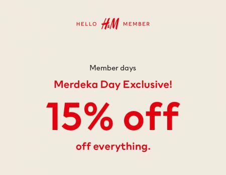 H&M Merdeka Day Members Exclusive Sale (valid until 3 Sep 2023)
