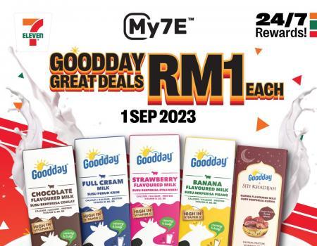 7-Eleven My7E GOODDAY Milk @ RM1 Promotion (1 September 2023)