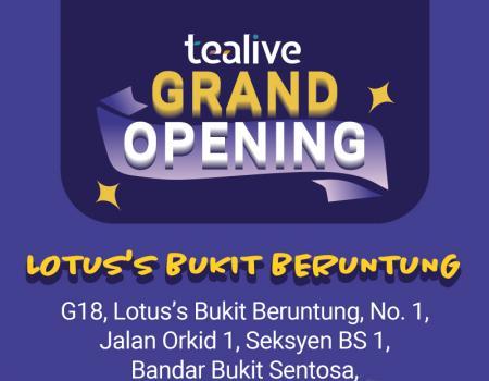 Tealive Lotus's Bukit Beruntung Grand Opening Promotion (7 Sep 2023 - 11 Sep 2023)