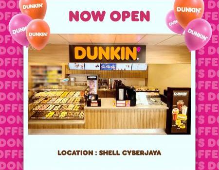 Dunkin' Shell Cyberjaya Opening Promotion Get FREE 1 Donut (1 Sep 2023 - 10 Sep 2023)