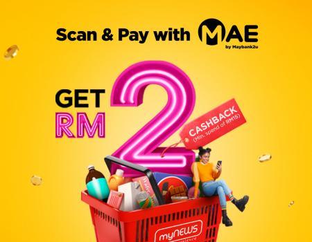 myNEWS RM2 Cashback with MAE Promotion (1 Sep 2023 - 31 Oct 2023)