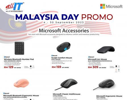 All IT Microsoft Accessories Malaysia Day Promotion Save Up To RM60 (04 Sep 2023 - 30 Sep 2023)