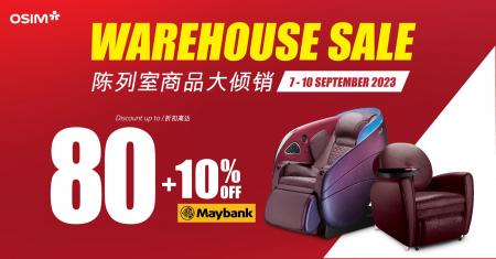 OSIM Warehouse Sale: Up to 80% OFF on Premium Wellness Products (7 Sep 2023 - 10 Sep 2023)